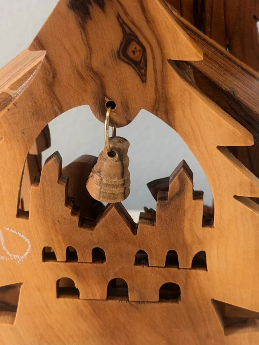 Vintage Olive Wood Nativity Set Handmade Carved in Bethlehem Israel Holy Family
